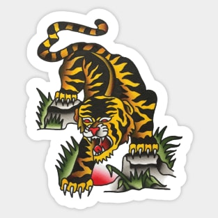 Crawling Tiger Tattoo Design Sticker